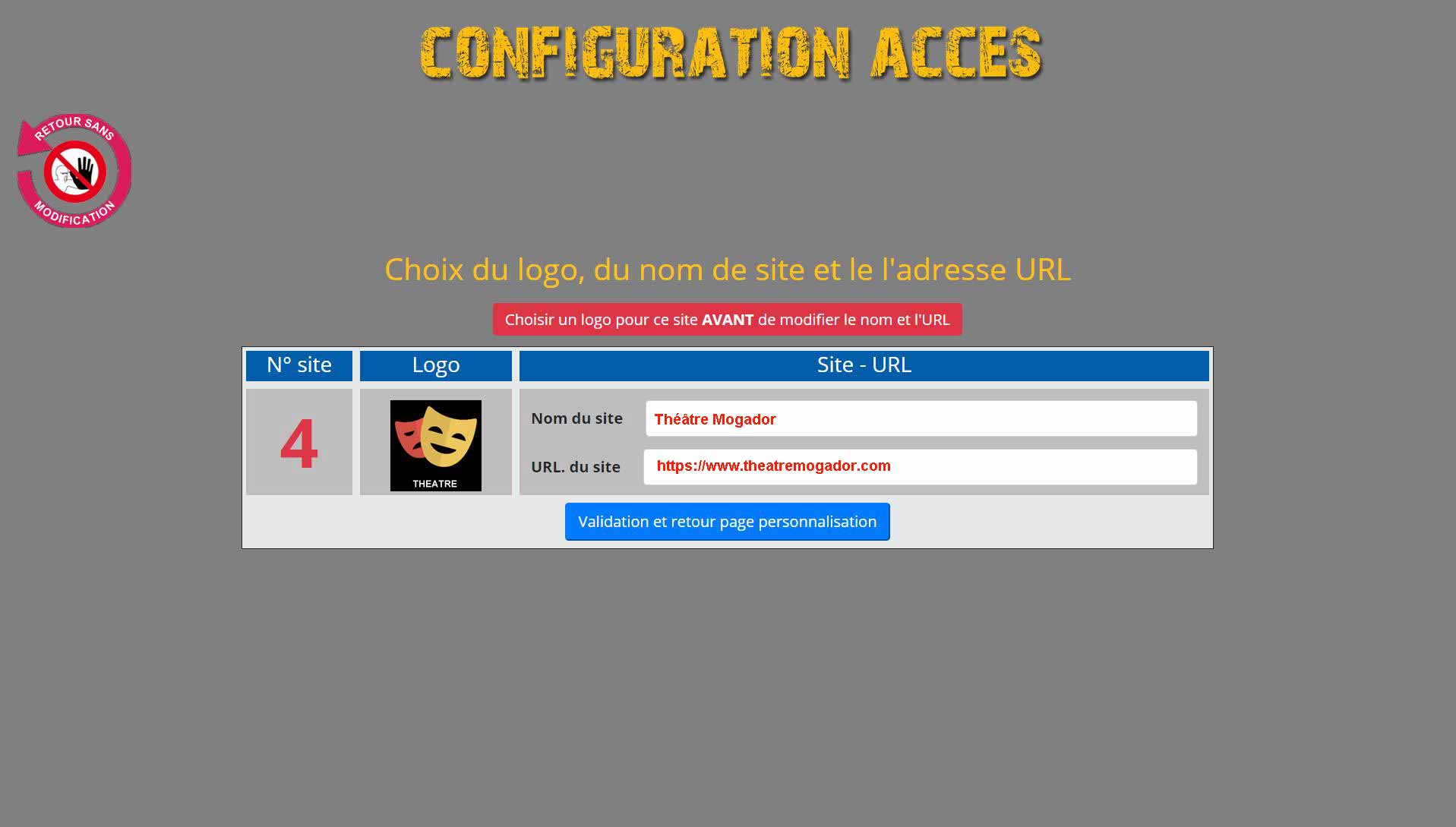 Configuration Accès 4