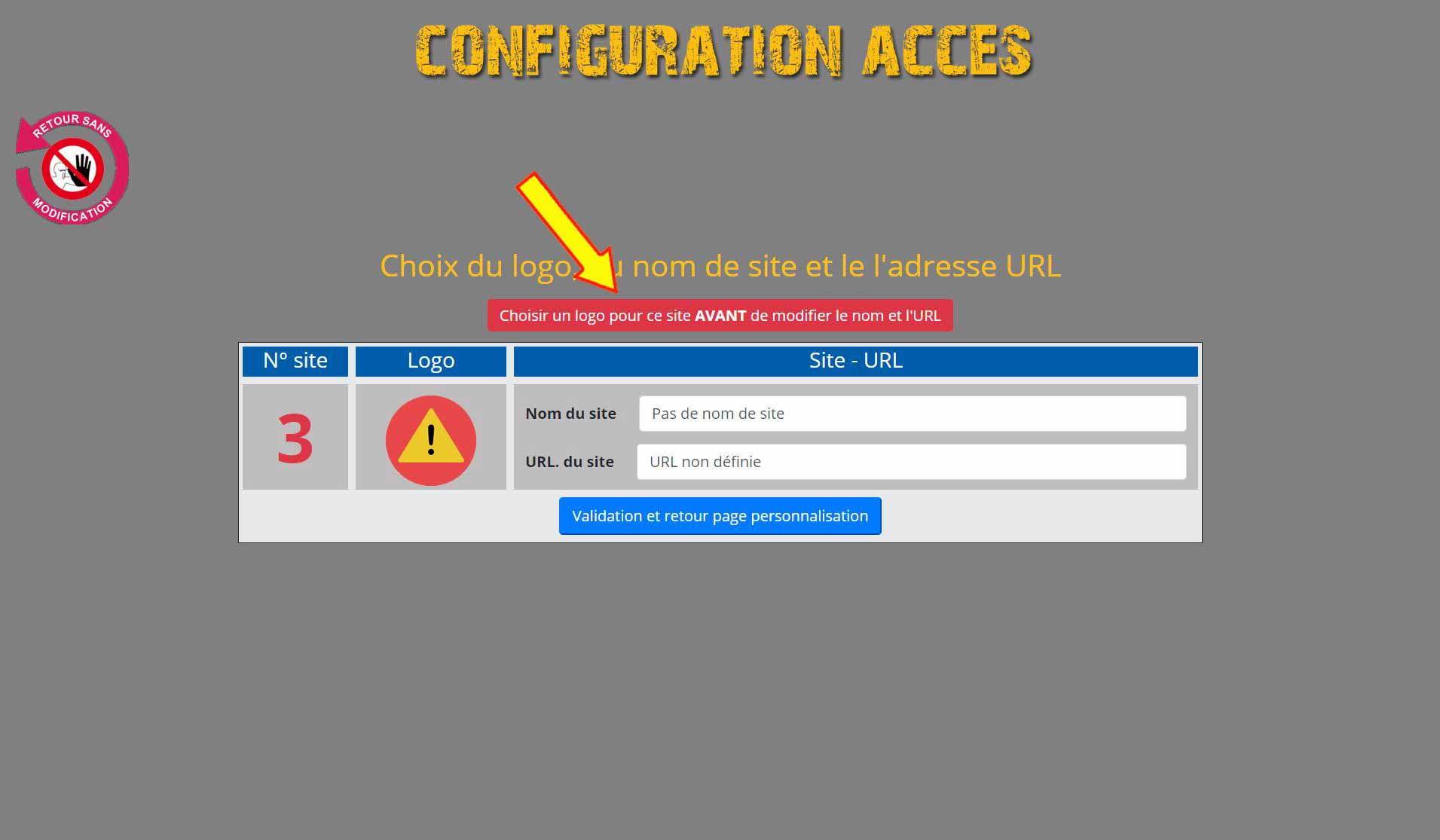Configuration Accès