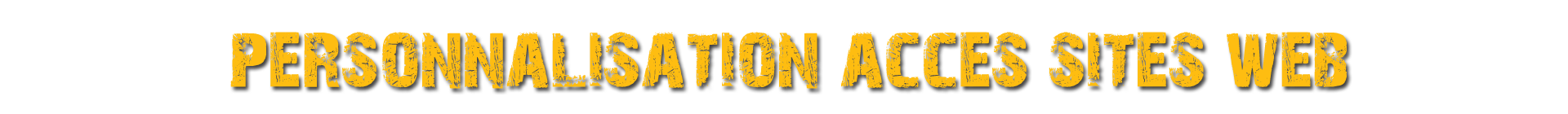 Personnalisation sites Web