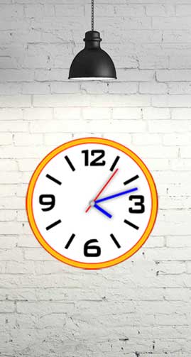 Horloge  centre claire