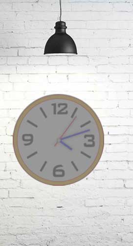 Horloge à droite sombre