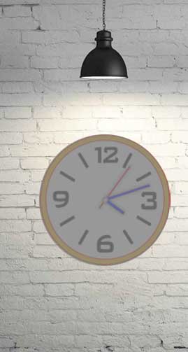 Horloge à gauche sombre